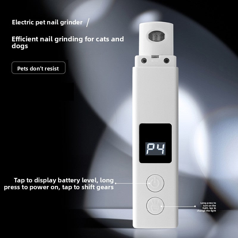 Electric Pet Nail Grinder with Dust Cover Rechargeable