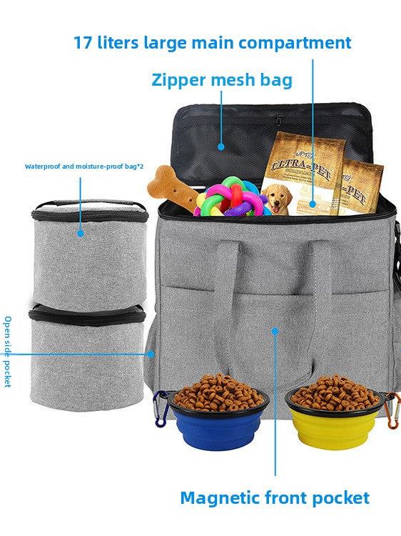 Portable Waterproof Pet Travel Backpack for Food and Toys